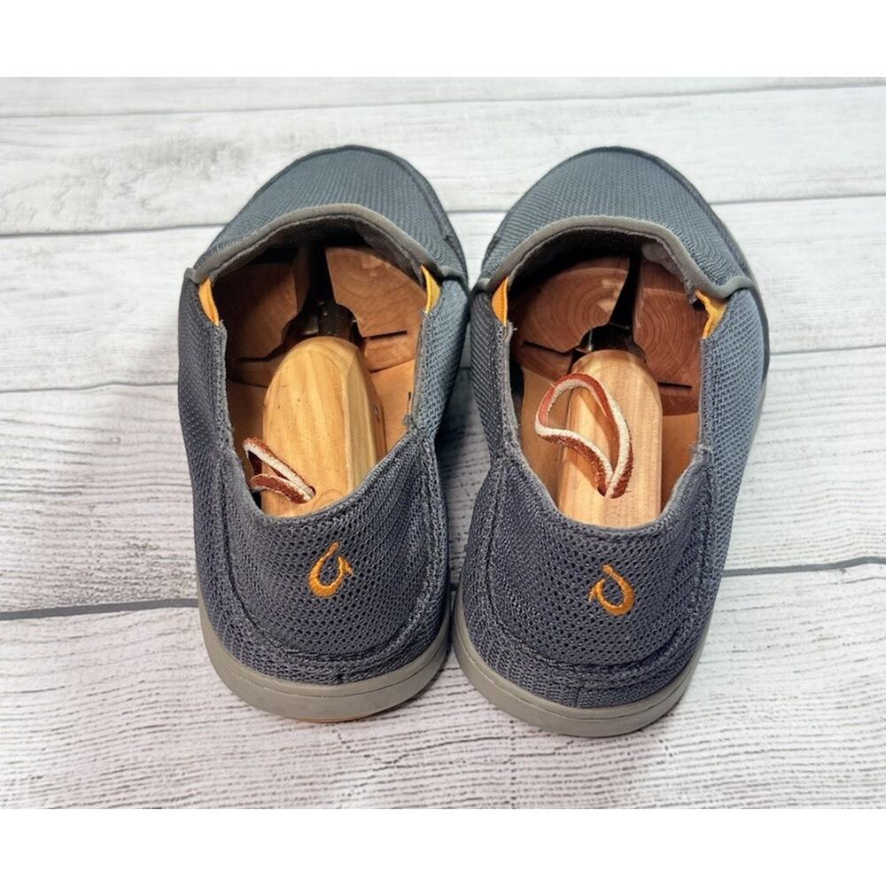 Olukai Mens Nohea Mesh Low Top Round Toe Gray Slip On Shoes Size 8 - Picture 3 of 10